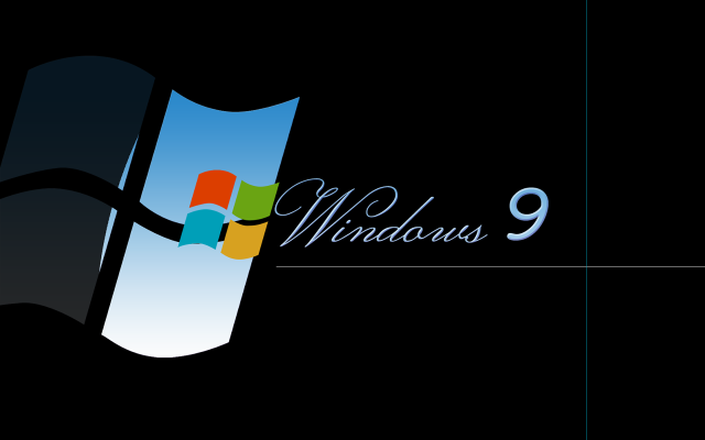 Windows logo black background windows9 free wallpaper for desktop - medium preview image