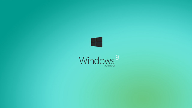 Green background windows logo blue free wallpaper for desktop - medium preview image