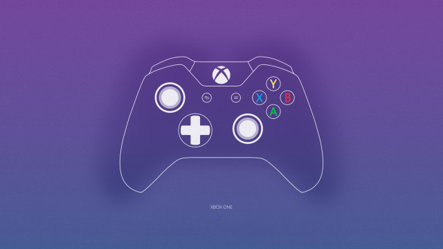 Purple controller white outline game free wallpaper for desktop - medium preview image