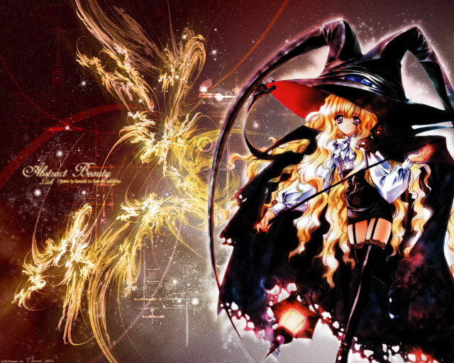 Witch broom hat firework background free wallpaper for desktop - medium preview image