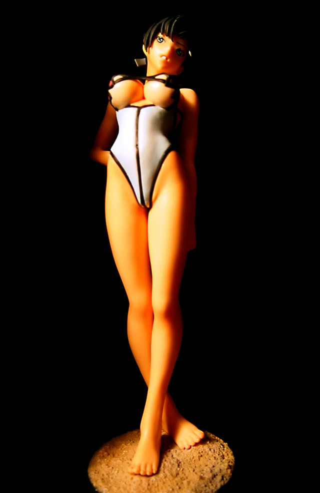 Statue woman white swimsuit black free wallpaper for mobile - medium preview image