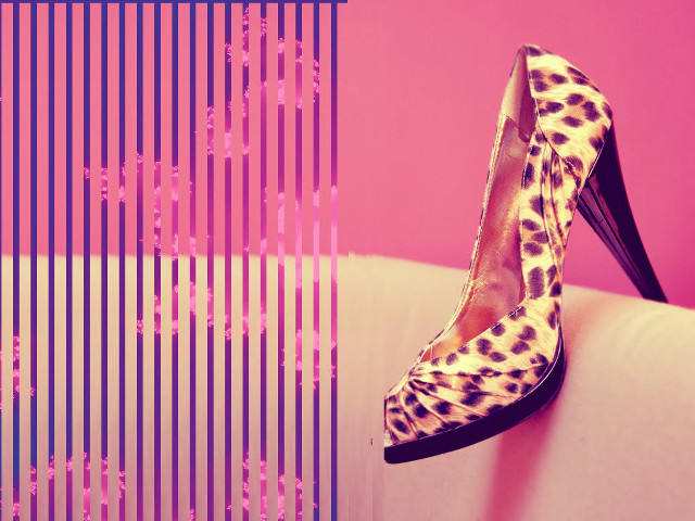 Leopard heels couch pink background free wallpaper for desktop - medium preview image