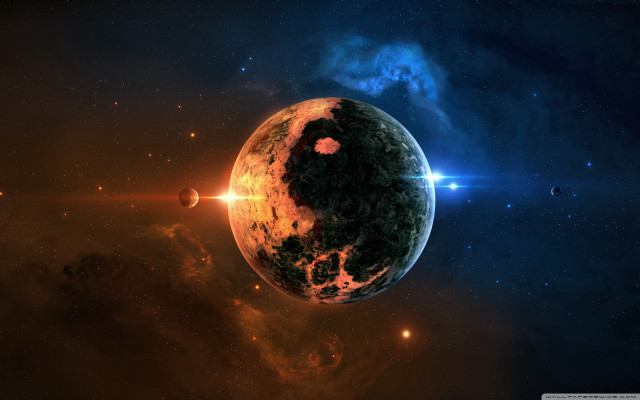 Planet star bright light shining free wallpaper for desktop - medium preview image
