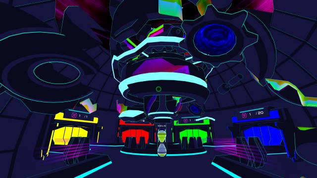 Futuristic city neon colors clock free wallpaper for desktop - medium preview image