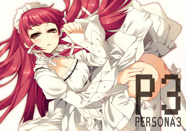 Red hair white shirt logo free wallpaper for desktop - medium preview image