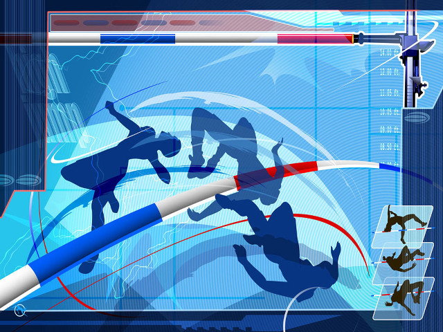 Blue white surfboard person air #2 free wallpaper for desktop - medium preview image