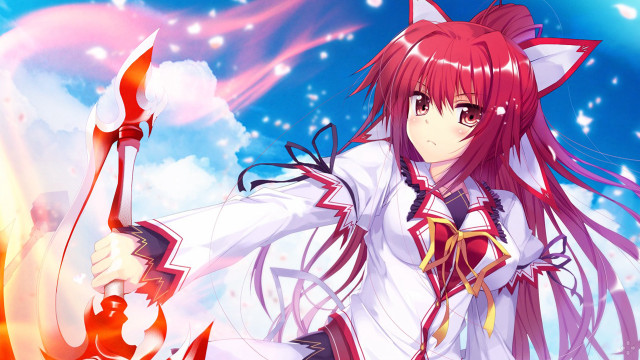 Anime character cat outfit sword free wallpaper for desktop - medium preview image