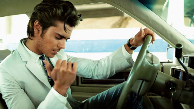 Man suit tie car adjusting free wallpaper for desktop - medium preview image