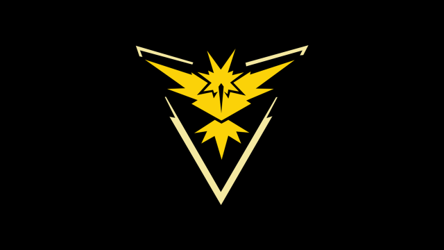 Yellow black pokemon logo black free wallpaper for desktop - medium preview image