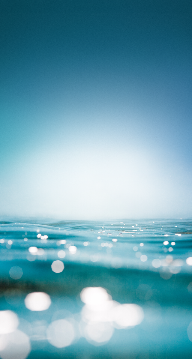Blurry ocean blue sky water free wallpaper for mobile - medium preview image