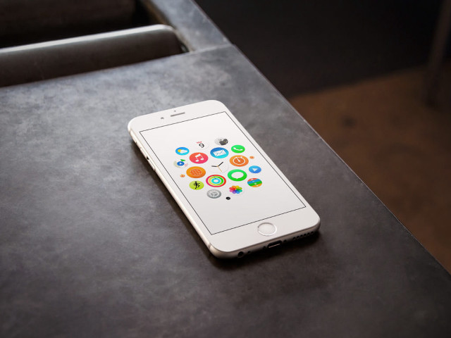Cellphone screen buttons table window free wallpaper for desktop - medium preview image