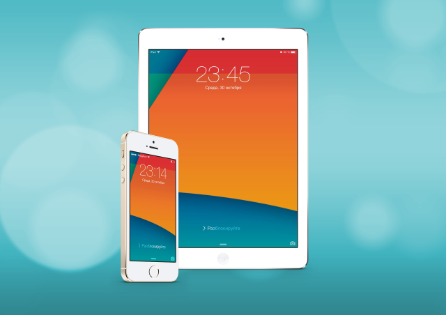 Tablet phone blue bubbles blurry free wallpaper for desktop - medium preview image