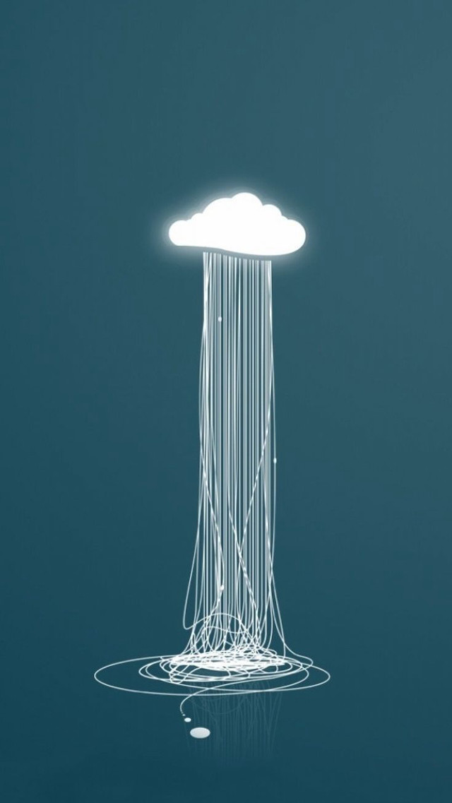 Cloud lights hanging strings floating free wallpaper for mobile - medium preview image