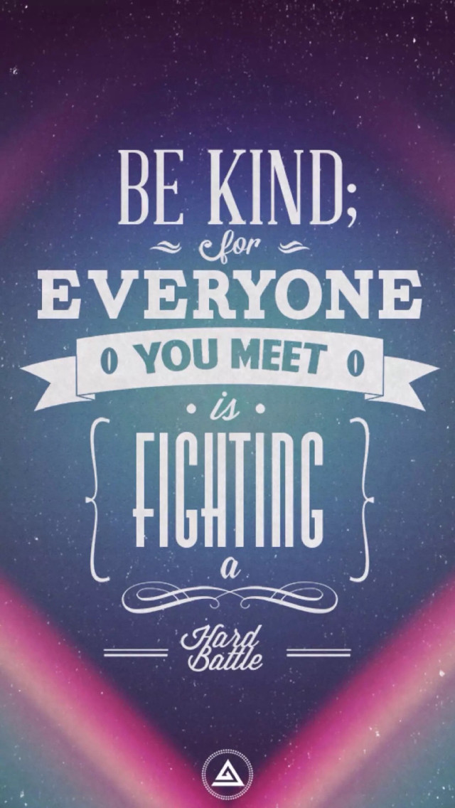 Be kind quote poster 1980s free wallpaper for mobile - medium preview image