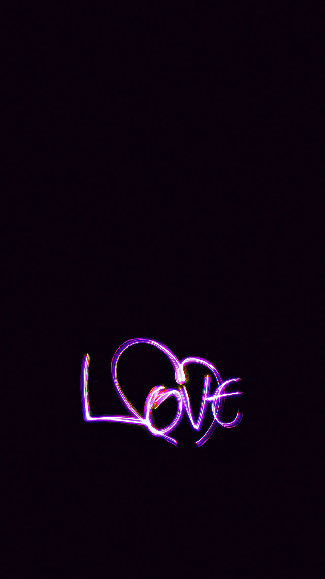Purple love sign dark sky free wallpaper for mobile - medium preview image