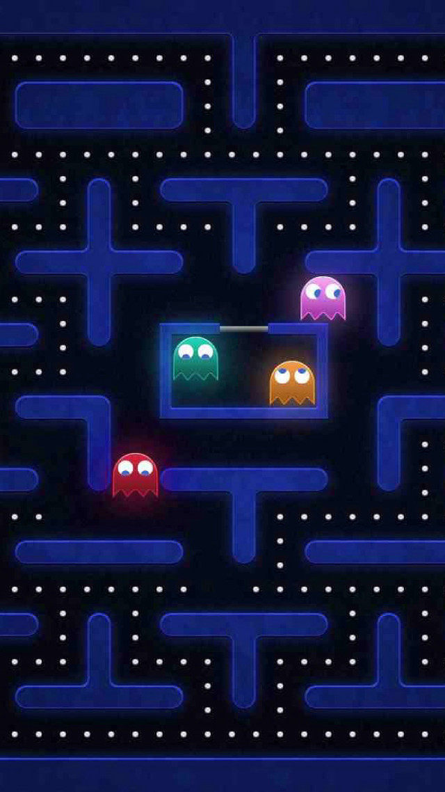 Pacman maze game pacman free wallpaper for mobile - medium preview image
