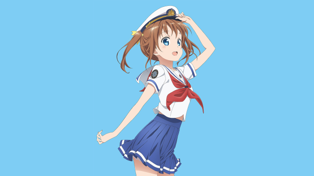 Girl sailor outfit hat smile free wallpaper for desktop - medium preview image