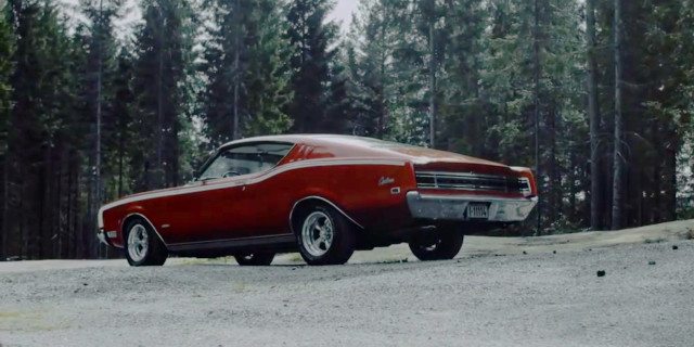 Red car parking lot trees free wallpaper for desktop - medium preview image