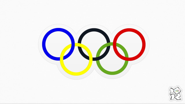 Olympic logo white background black free wallpaper for desktop - medium preview image