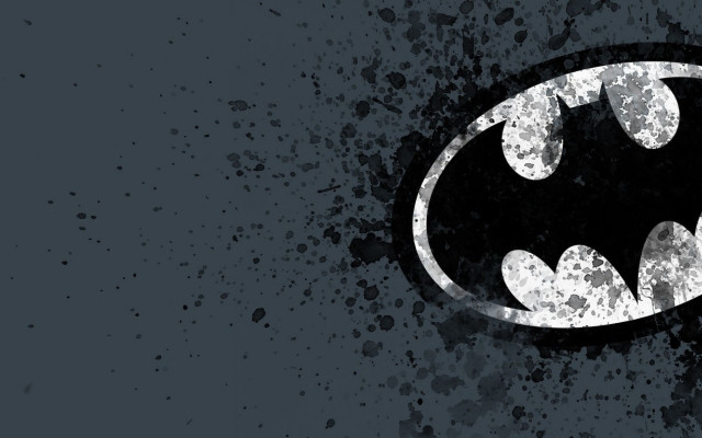 Batman symbol grungy black background free wallpaper for desktop - medium preview image