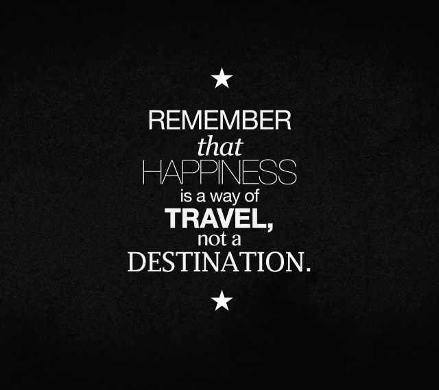 Black white quote happiness travel free wallpaper for tablet - medium preview image