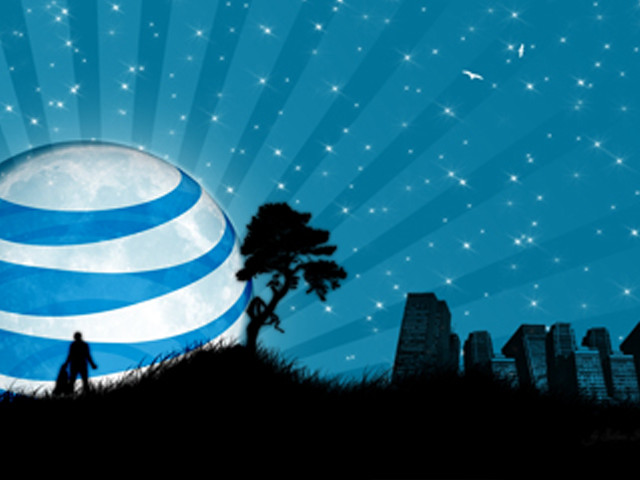 Person big blue ball stars free wallpaper for desktop - medium preview image