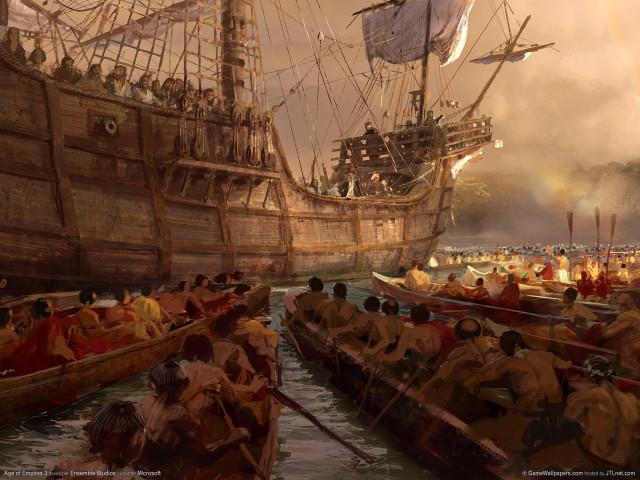 Large ship crowd people man free wallpaper for desktop - medium preview image