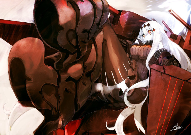 White haired woman cat lap free wallpaper for desktop - medium preview image