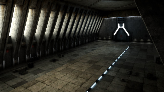 Dimly lit room large clock free wallpaper for desktop - medium preview image