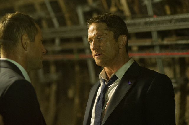 Two men suits talking warehouse free wallpaper for desktop - medium preview image