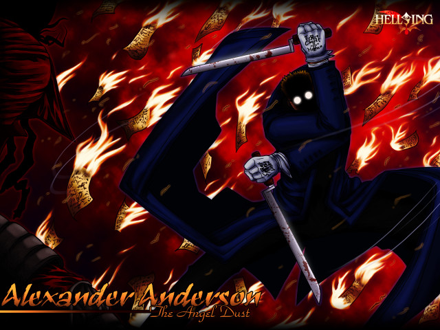Flaming sword demon back gothic free wallpaper for desktop - medium preview image