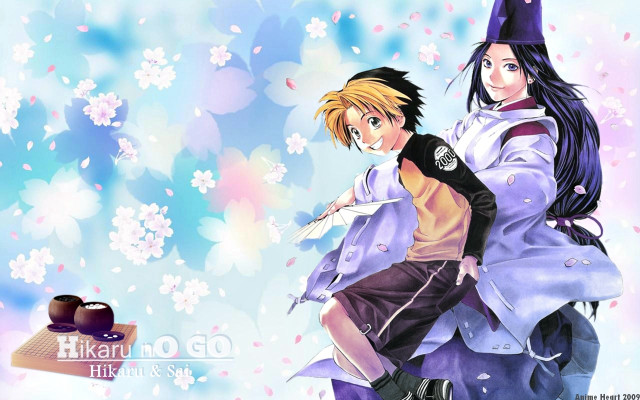 Anime couple flowers blue background free wallpaper for desktop - medium preview image