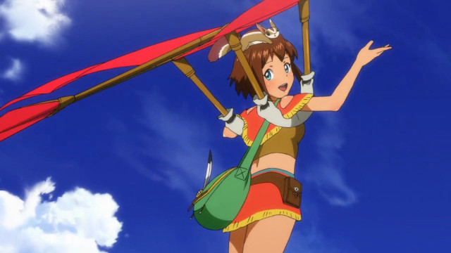 Woman short skirt red umbrella free wallpaper for desktop - medium preview image