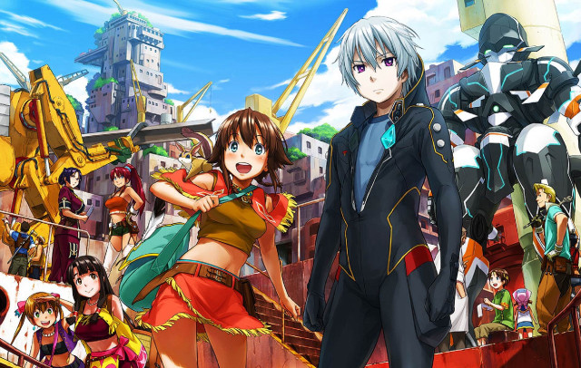 Anime characters crowd city tall free wallpaper for desktop - medium preview image
