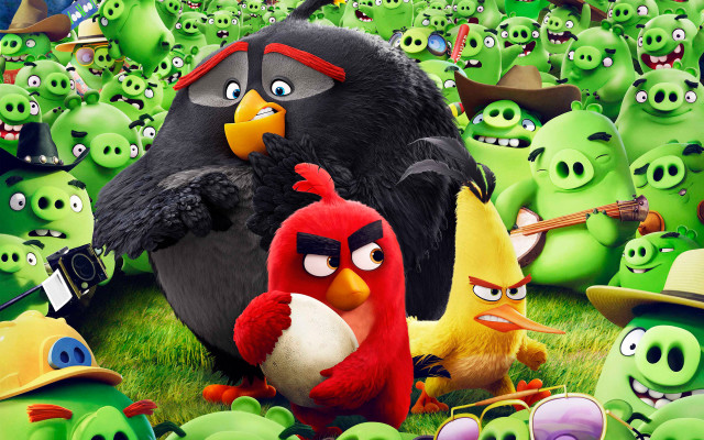 Angry birds green field cellphone free wallpaper for desktop - medium preview image