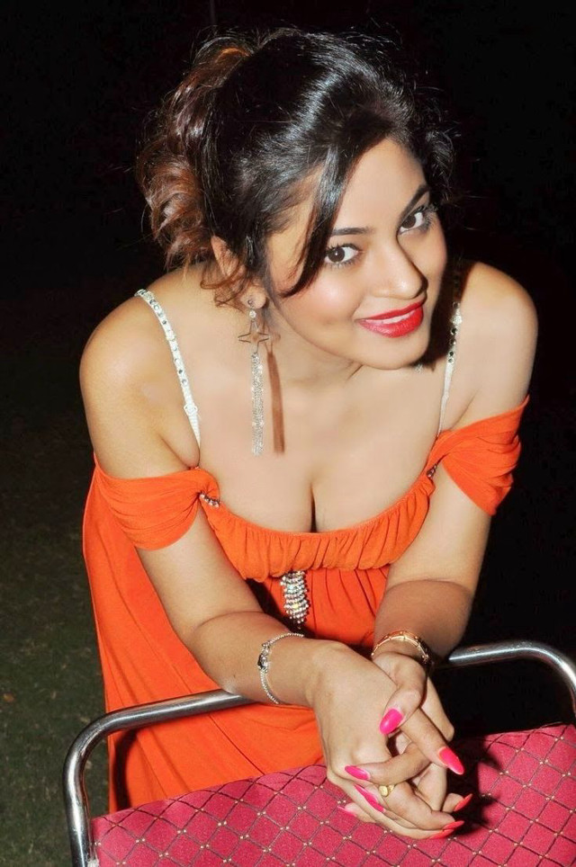 Woman orange dress chair pink free wallpaper for mobile - medium preview image