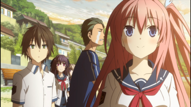 Group people standing building trees free wallpaper for desktop - medium preview image