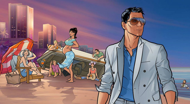 Man suit sunglasses beach people free wallpaper for desktop - medium preview image