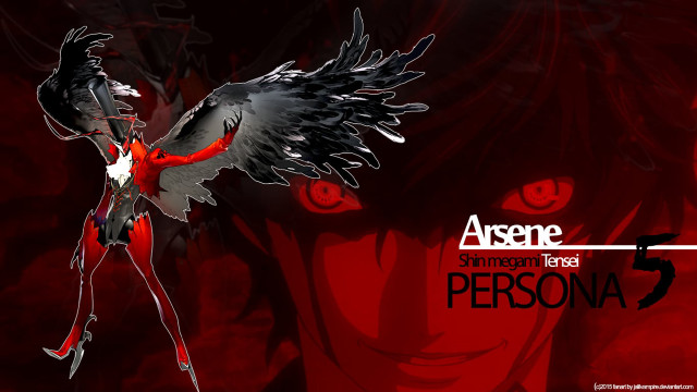 Anime character red black wings free wallpaper for desktop - medium preview image