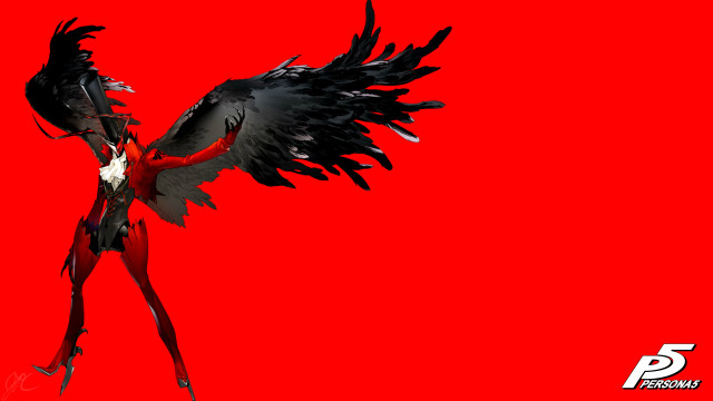 Woman bird back wings spread free wallpaper for desktop - medium preview image