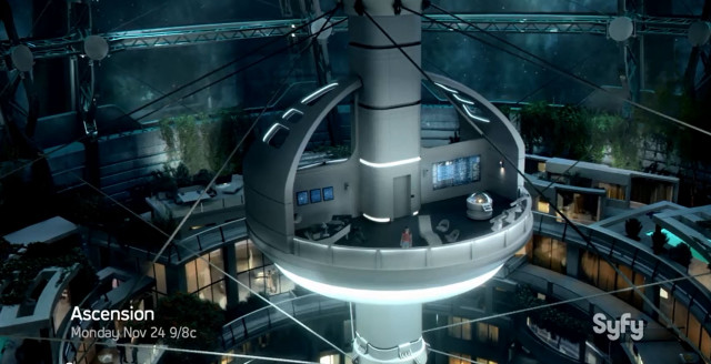 Futuristic building surroundings features information free wallpaper for desktop - medium preview image