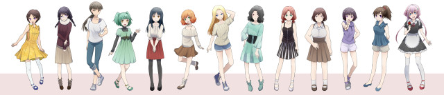 Women outfits hair styles group free wallpaper for desktop - medium preview image