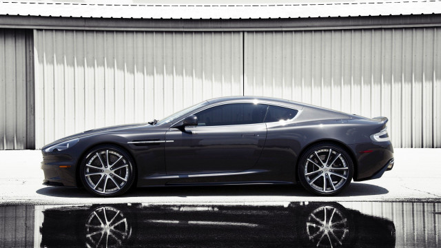 Grey sports car parked building #2 free wallpaper for desktop - medium preview image