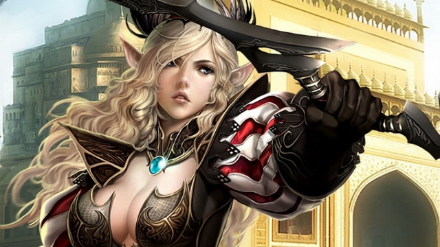 Woman cosplay holding sword image free wallpaper for desktop - medium preview image