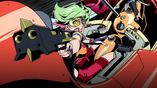 Cartoon character gun car woman free wallpaper for desktop - medium preview image