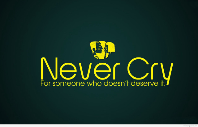 Never cry logo design image free wallpaper for desktop - medium preview image