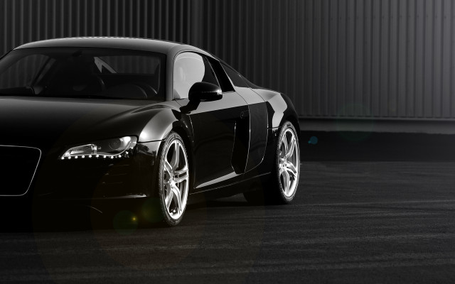 Black sports car parking lot #6 free wallpaper for desktop - medium preview image