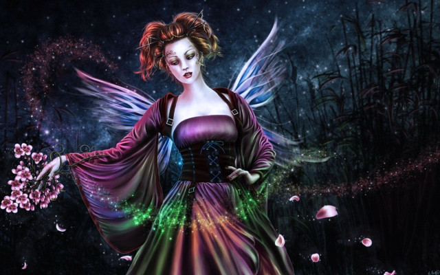 Woman dress flower hand flower free wallpaper for desktop - medium preview image