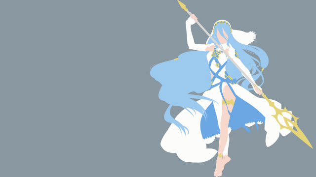 Blue dress yellow sword star free wallpaper for desktop - medium preview image