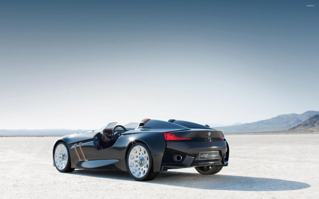 Black sports car desert mountains #2 free wallpaper for desktop - medium preview image